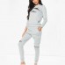 Zipper on the Bust Crewneck Grey Custom Sweatsuits